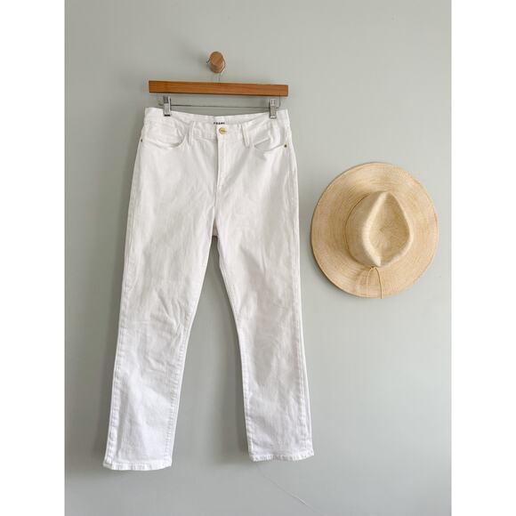 FRAME | Le High straight-leg jeans in White | Sz 29 - Picture 2 of 8